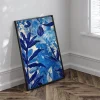Indigo Flora Dance Leaf canvas prints