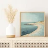 Coastal Curve Serenity Beach wall art prints