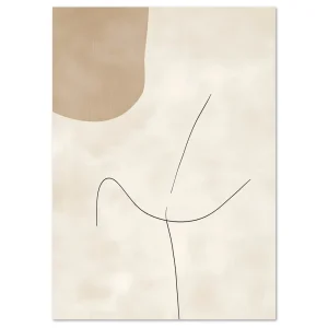 Subtle Curves of Stillness Line large wall art