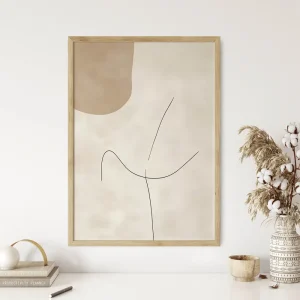 Subtle Curves of Stillness Line wall art prints