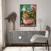 Majestic Leopard's Lounge Floral poster prints