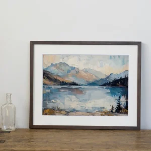 Tranquil Alpine Reflections Mountains wall art prints