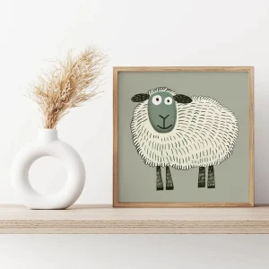 Playful Lamb's Delight Kids wall art prints
