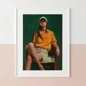 Poised in Amber Hues Beauty wall art prints