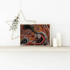 Fiery Rhythm of the Outback Aboriginal wall art prints