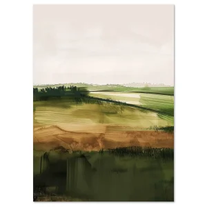 Verdant Fields Serenity Landscape large wall art