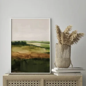 Verdant Fields Serenity Landscape wall art prints