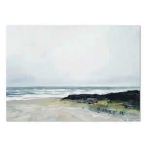 Misty Shoreline Calm Beach large wall art