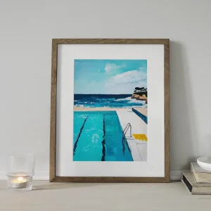 Sunlit Ocean Pool Beach wall art prints