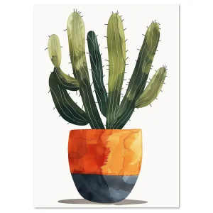 Vibrant Desert Bloom Leaf large wall art