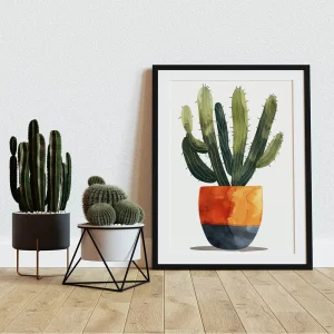 Vibrant Desert Bloom Leaf wall art prints