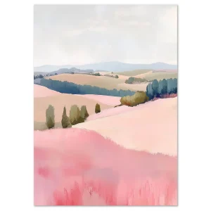 Pastel Fields of Daydreams Landscape large wall art