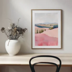 Pastel Fields of Daydreams Landscape wall art prints