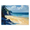 Tropical Cove Retreat Beach large wall art