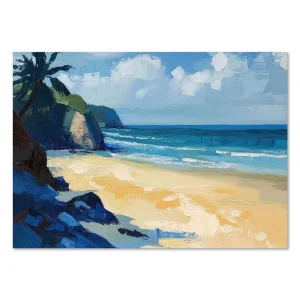 Tropical Cove Retreat Beach large wall art