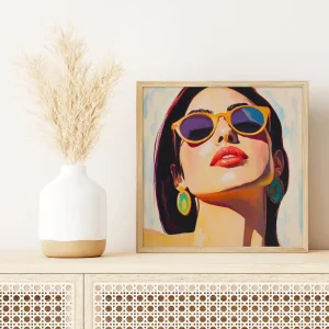 Summer's Vibrant Gaze Beauty wall art prints