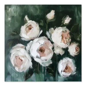 Romantic Peony's Grace Floral large wall art