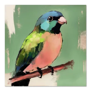Rainbow Finch Melody Bird large wall art