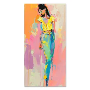 Urban Sunset Stroll Beauty large wall art