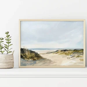Tranquil Dune Escape Beach wall art prints