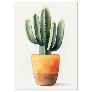 Prickly Sunset Oasis Leaf large wall art