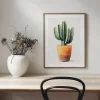 Prickly Sunset Oasis Leaf wall art prints