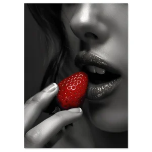 Seductive Strawberry Indulgence Sexy large wall art