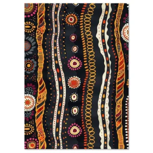 Midnight Desert Patterns Aboriginal large wall art