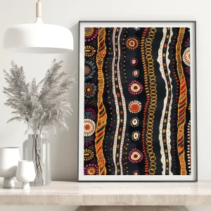 Midnight Desert Patterns Aboriginal wall art prints