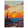 Sunset on the Mediterranean Coastal large wall art
