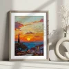 Sunset on the Mediterranean Coastal wall art prints