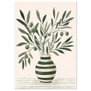 Olive Grove Stillness Leaf large wall art