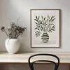 Olive Grove Stillness Leaf wall art prints