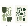 Forest Shapes Duo Leaf large wall art