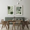 Forest Shapes Duo Leaf poster prints