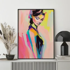 Neon Muse Awakening Beauty wall art prints