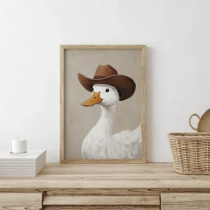 Cowboy Quack Charm Cartoon wall art prints