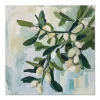Budding Elegance in Teal Floral large wall art