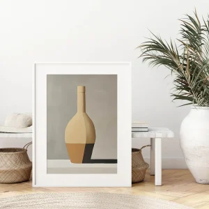 Two-Tone Bottle Stillness Still Life wall art prints