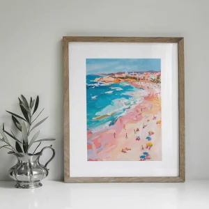 Sunlit Coastal Bliss Beach wall art prints