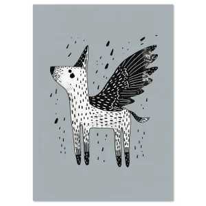 Wings of Playful Paws Kids large wall art