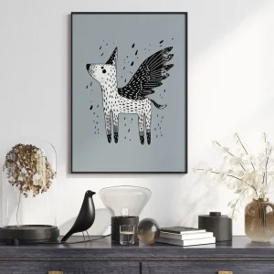 Wings of Playful Paws Kids wall art prints