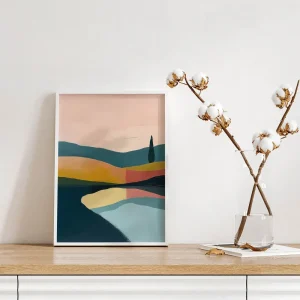 Reflections of Tranquil Hills Mountains wall art prints