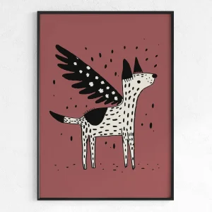 Flight of Whimsy Pup Kids wall art prints