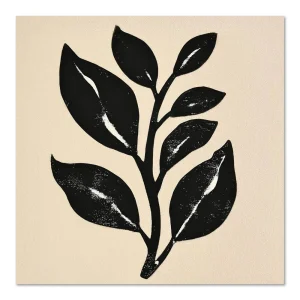 Bold Leaf Silhouette Leaf large wall art