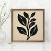 Bold Leaf Silhouette Leaf wall art prints
