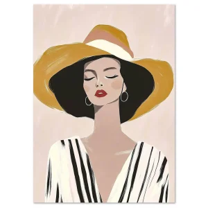 Elegance in Stripes Beauty large wall art
