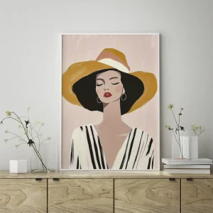 Elegance in Stripes Beauty wall art prints