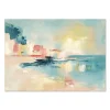 Sunlit Coastal Hues Beach large wall art