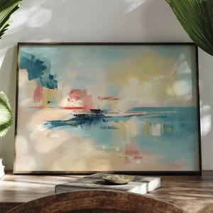 Sunlit Coastal Hues Beach wall art prints